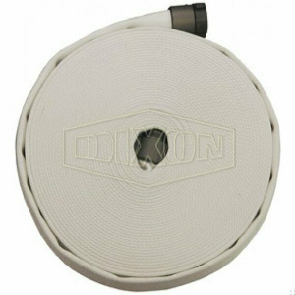 Dixon Coupled Single Jacket Fire Hose, 1-1/2 in, NST NH, 100 ft L, 135 psi Working, Aluminum, Domestic A315100RAF